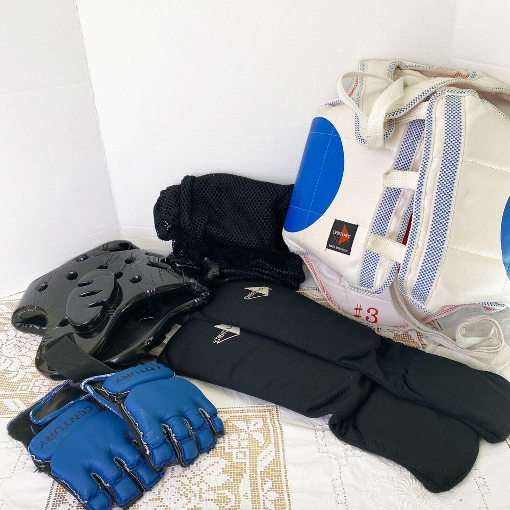 Century Karate/Martial Arts Sparring Gear Youth Head Hands Shins Chest Taekwondo